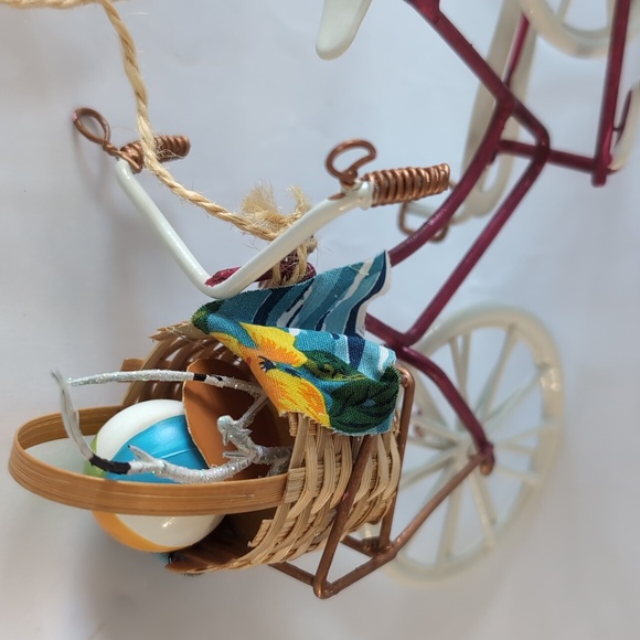 Metal Bicycle Ornament Hanging Beachy Decor 7 1/4" - Picture 5 of 5